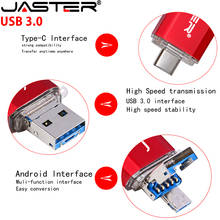 JASTER-unidad flash USB 3,0 3 en 1, Pendrive de 16GB, 32GB, 4GB, 6GB, 64GB, disco U, unidad flash USB para PC/teléfono Android, color USB OTG 2024 - compra barato
