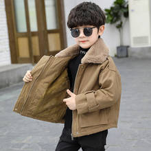 2021 Winter Kids Clothes Fashion Jacket For Boys Fleece Velvet Baby Boys Coat Children Outerwear Thick Warm Coat For Boys D220 2024 - buy cheap
