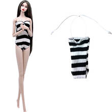 NK-bañador de moda para muñeca Barbie, traje de baño blanco y negro, accesorios de ropa, casa de juegos, juguetes de vestir, 08X, 1 ud. 2024 - compra barato