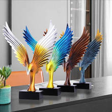 Creative eagle crafts, beautiful bird statues, American style, home office bar restaurant table decoration gifts 2024 - buy cheap