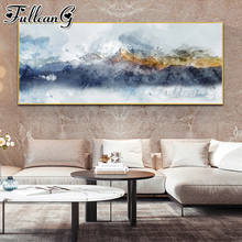 FULLCANG Abstract mountain Landscape 5d diy full square round drill diamond embroidery large mosaic painting home decor FC3346 2024 - buy cheap