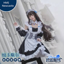 Game Azur Lane HMS Newcastle Cosplay Costume Maid Outfit Cosplay Full Set Carnival Halloween Party Dress 2024 - buy cheap