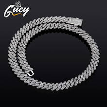 GUCY-collar de Eslabón cubano de alta calidad para hombre y mujer, colgante de zirconia AAAA, joyería de estilo Hip Hop, 10MM 2024 - compra barato