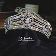 Cc cabelo coroa noiva acessórios para casamento para mulheres rainha tiara joias de luxo zircônia cúbica alta qualidade cabeçote an10 2024 - compre barato