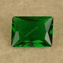 Contas de vidro com formato retângulo, 2 x3 ~ 13x18mm, cor verde profunda, cortar pedra, sintético, pedras preciosas para joias 2024 - compre barato