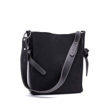Suede Women Winter Shoulder Bags Female Handbag and Purse Nubuck Leather Lady Messenger Bags Retro Bucket Fashion Crossbody Bag 2024 - buy cheap