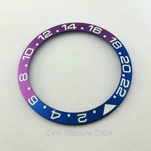 High Quality Watch Bezel 38mm blue purple Titanium Watch Bezel Insert For 40mm Parnis Automatic Men's Watch 2024 - buy cheap