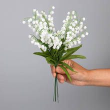 Simulação campânula de plástico para decoração, flor única para o lúrio, flor pequena fresca, decoração de plástico 2024 - compre barato