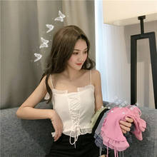 Women Corset Tops Summer Women's Chiffon Camisole Tank Camis Crop Top For Women 2024 - buy cheap