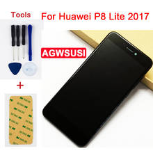 Pantalla LCD Original para Huawei P8 Lite 2017, PRA-LA1, P9 Lite 2017, marco de montaje de digitalizador con pantalla táctil 2024 - compra barato