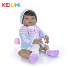 KEIUMI Fashion 23 ''Этнические куклы имитируют возрожденная менина Boneca полное виниловое тело Возрожденный силикон куклы для младенцев Друзья детей 2024 - купить недорого