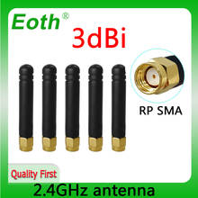 Eoth 2.4g antena 3dbi sma fêmea wlan wifi 2.4ghz antena pbx iot módulo roteador tp link receptor de sinal antena alto ganho 2024 - compre barato