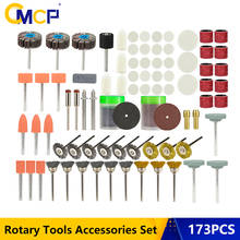 Conjunto de acessórios de ferramentas rotativas cmcp 173 para dremel, mini brocas para lixar, polir e cortar ferramentas abrasivas 2024 - compre barato