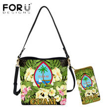 FORUDESIGNS New Style Fashion Women Totes Bag And Wallet Guam Tribal With Hawaii Flower Pattern Printing Causal Beach Handbags 2024 - buy cheap