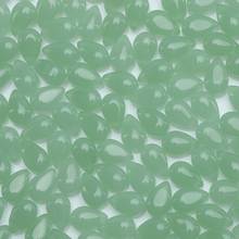 Cuentas espaciadoras de gota de agua para fabricación de joyas, cristal de lámpara checo verde de 6x9mm, bricolaje, costura, pulsera, horquilla 2024 - compra barato