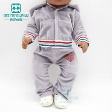 Одежда для куклы, модный спортивный костюм с капюшоном для игрушек 43 см, кукла для новорожденных, кукла для малышей 18 дюймов, американская кукла нашего поколения 2024 - купить недорого