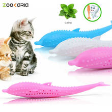 Soft Silicone Mint Fish Cat Toy Catnip Pet Toy Clean Teeth Toothbrush Chew Cats Toys 2024 - buy cheap