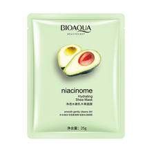 BIOAQUA Various Plant Extracts Niacinamome Shea Mask Avocado Hydrating Moisturizing Anti Acne Aging whitening Skin Care 2024 - buy cheap