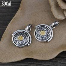 S925 Silver New Fashion Pendant for Men and Women Thai Silver Style Rotatable for Men and Women Six Words Mantra Silver Pendant 2024 - buy cheap