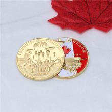 10pcs/lot,Canada D-Day 6th June 1944 Juno Beach Gold Plated Challenge Coin 2024 - buy cheap