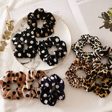 Ruoshui Dot Hair Ties Woman Hair Accessories Leopard Scrunchies Girls Rubber Band Ponytail Holder Hair Rope Elastic Hairband 2024 - buy cheap