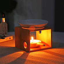 Ароматическая лампа-подсвечник с бамбуковой рамкой, подсвечник для ароматерапии, ваза для украшения дома 2024 - купить недорого