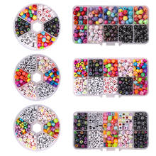 Mxied Acrylic Letter Beads Round Flat Alphabet Digital Cube Loose Spacer Beads For Diy Making Jewelry Beadwork Bracelet Necklace 2024 - buy cheap