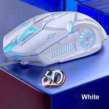 Mouse gamer silencioso com fio, de 4 velocidades, dpi rgb, led, usb, para pc, notebook, escritório, casa, ótico de alta qualidade, novo 2024 - compre barato