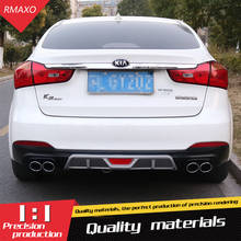 For Kia forte K3 Rear spoiler 2013 ABS Rear Bumper Diffuser Bumpers Protector For forte Body kit bumper rear lip rear spoiler 2024 - buy cheap