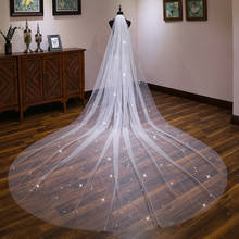 3M Long Bridal Veil with Comb Soft Stunning Tulle Wedding Accessories Cathedral Long Bridal Wedding Veil 2024 - buy cheap