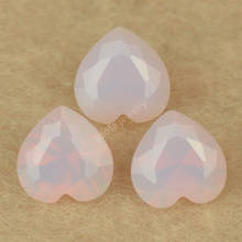 Sale 5A 2x2~12x12mm Heart Shape Brilliant Cut Synthetic Translucent Opal Pink Nano Stone Lab Created Gems For Wax Setting DIY 2024 - buy cheap