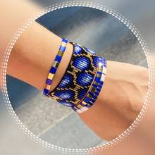 Go2boho granos Tila de las mujeres de la pulsera tortuga azul pulsera de patrón de MIYUKI joyería verano Boho Chic Pulseras Mujer 2019 Bileklik 20 2024 - compra barato