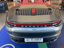 Z-ART 911 carbon fiber rear spoiler for 992 carbon fiber rear trunk spoiler for 2020 911 carbon fiber tail spoiler for 992 2024 - buy cheap