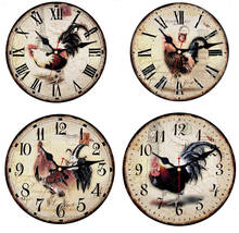 Rooster Animal Wall Wooden Clocks Brief Design Silent Home Cafe Office Wall Decor Clocks for Kitchen Wall Art Large Wall Clocks 2024 - buy cheap