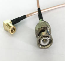 Conector de ángulo recto macho BNC a hembra SMB, Cable RF Coaxial en espiral, 10/15/20/30/50cm, 1/2/3m, 10 Uds. 2024 - compra barato