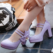 Zapatos de tacón alto elegantes para mujer, calzado con lazo de princesa, color púrpura, rojo, rosa y negro, talla grande 43, 2021 2024 - compra barato