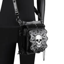 Motorcycle Skulls Women Waist Bag Fanny Packs Steampunk Thigh Belt Moto Biker Drop Leg Pouch Gothic Men Shoulder Crossbody Bags 2024 - купить недорого
