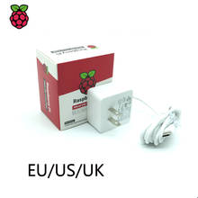 Raspberry Pi 4-fuente de alimentación oficial, Original, USB-C, 5,1 V, 3A, blanco, cargador 2024 - compra barato