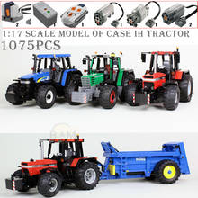 2021 new 1:17 scale model Case IH farm tractor Pottinger-TOP-762c model buiding kit block self-locking bricks toy Christmas gift 2024 - buy cheap