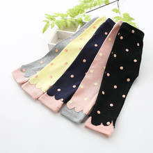 Spring Autumn New Baby Girl Pants knitting Dot Print Newborn Trousers Infant Baby Leggings For 0-2 Years Old Baby Pants 2024 - купить недорого