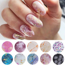 Marble Series Foil Nail Art Stickers Transfer Paper Slider Starry Nail Decorations Wrap DIY Decals Design Tips Accessories 2024 - buy cheap