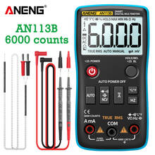 ANENG AN113B Digital Multimeter True RMS with Temperature Tester 6000 Counts Auto-Ranging AC/DC Transistor Voltage Meter 2024 - buy cheap