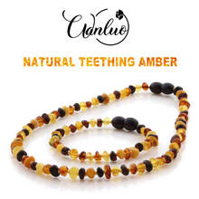 WL-collar de dentición de ámbar bático auténtico para bebés, pulsera con certificado de autenticidad, cordón Natural, conjuntos de joyería para bebés 2024 - compra barato