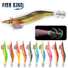 FISH KING-señuelo de Pesca Artificial de calamar, cebo noctilucente, 1 unidad, 13 colores, cebo de camarón jibia, aparejos de Pesca 2024 - compra barato