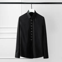 Minglu Mens Shirts Luxury Double Metal Rivet Long Sleeve Mens Dress Shirts Plus Size 3XL 4XL Camisa Masculina Solid Man Shirts 2024 - buy cheap