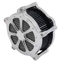 Air Filter Cnc Cut Cleaner Kit Motorcycle Intake Aluminum Silver for Harley Touring Street Glide Touring Road Glide Softail Dyna 2024 - buy cheap