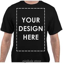 Добавить свой собственный текст имя надписей Для мужчин's футболка повседневные платья высокое качество Для мужчин sT-shirt5xL 2024 - купить недорого