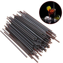 100 Pcs Dia 5mm Cocktail Straws Black Design Plastic Straws for birthday wedding decorative party event Drinking Straws 2024 - buy cheap