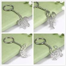 Lemegeton Sea Animals Keychain Lobster Shrimp Crab Fish Turtle Key Ring Key Holder Boyfriend Gift Stainless steel Key Chain 2024 - buy cheap