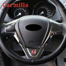 Carmilla Car Refit Accessories for Ford New Fiesta MK7 2009-2013 Ecosport 2013-2020 Car Steering Wheel Panel Covers Trim Sticker 2024 - buy cheap